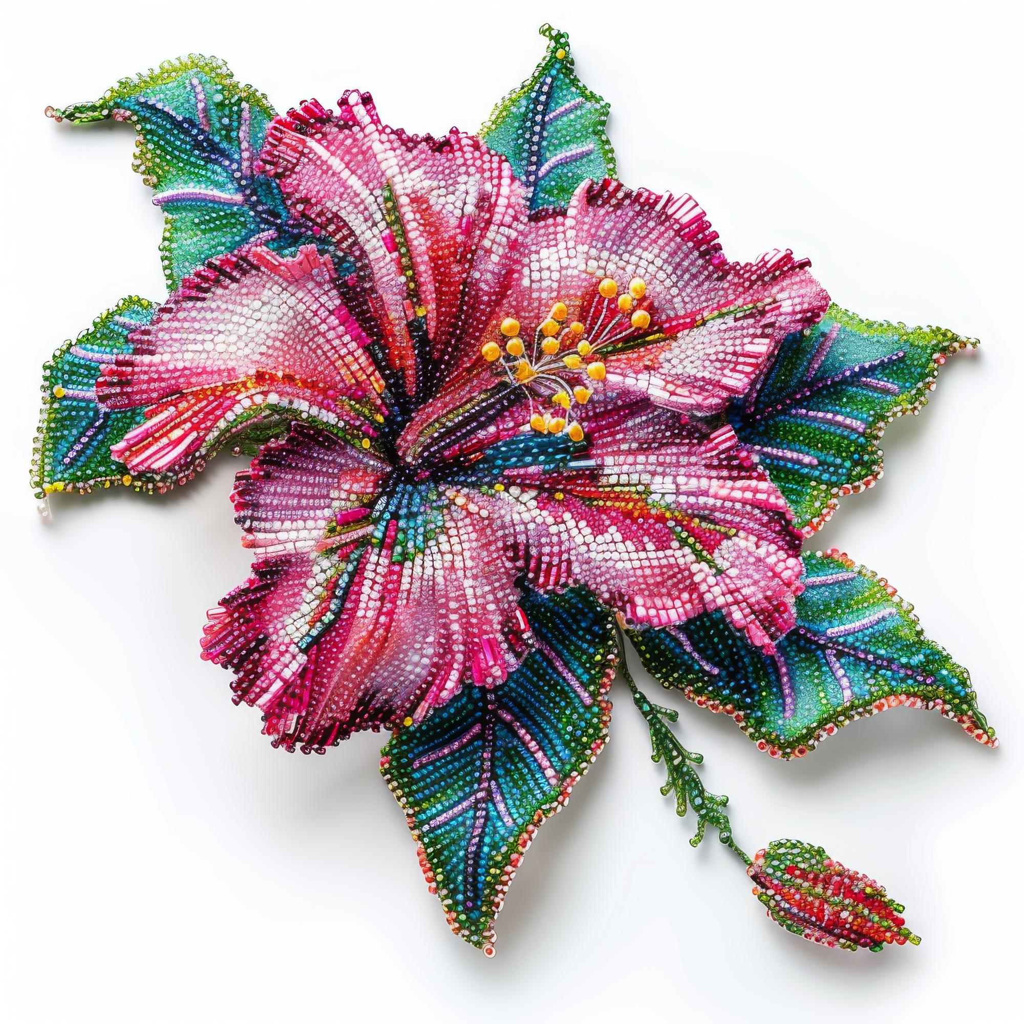 detailed floral embroidery close-up